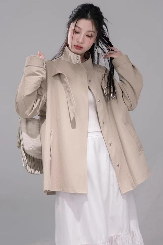 Milk Tea Brown Cape Coat