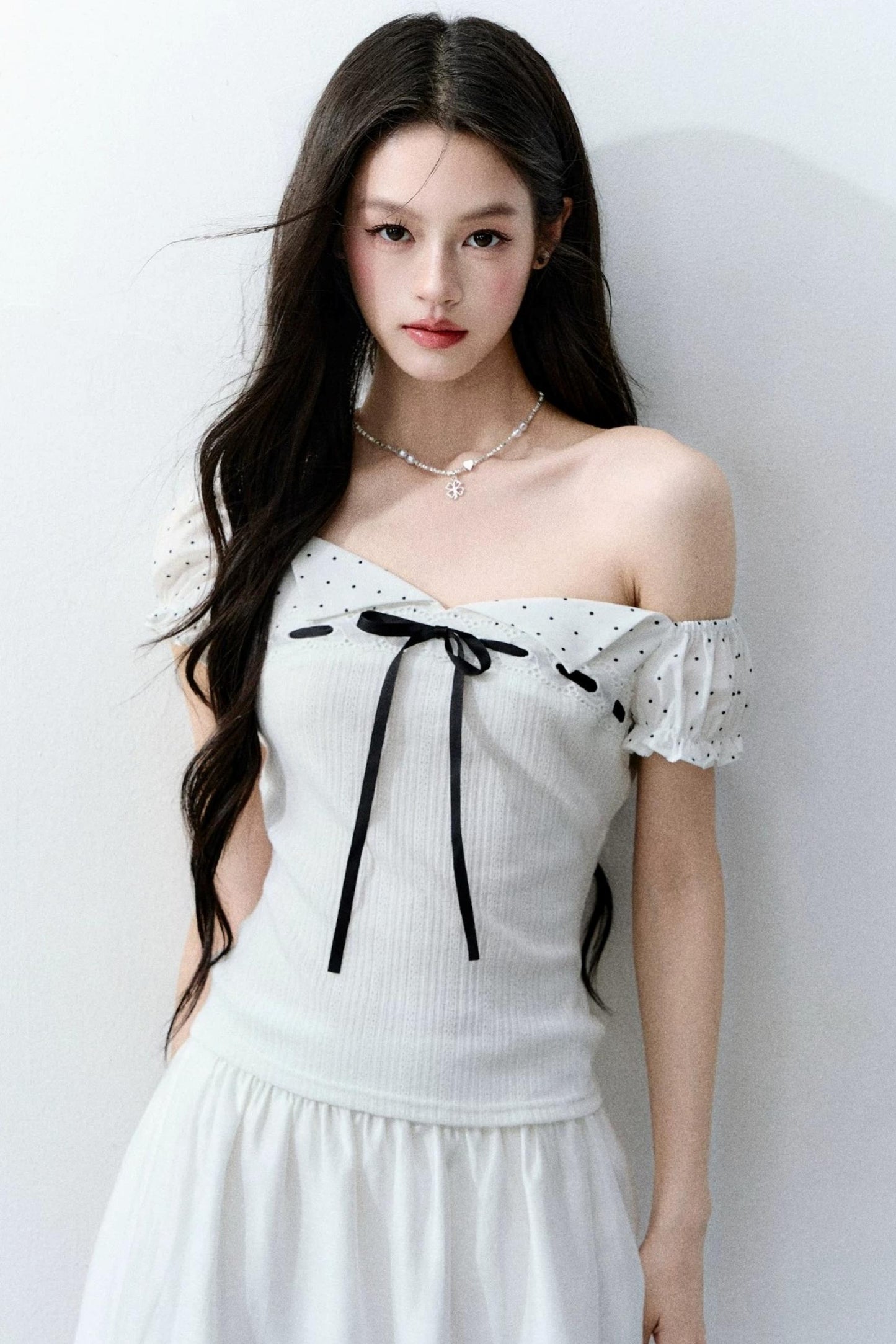 Vintage Asymmetrical Square Neck Top Set-Up