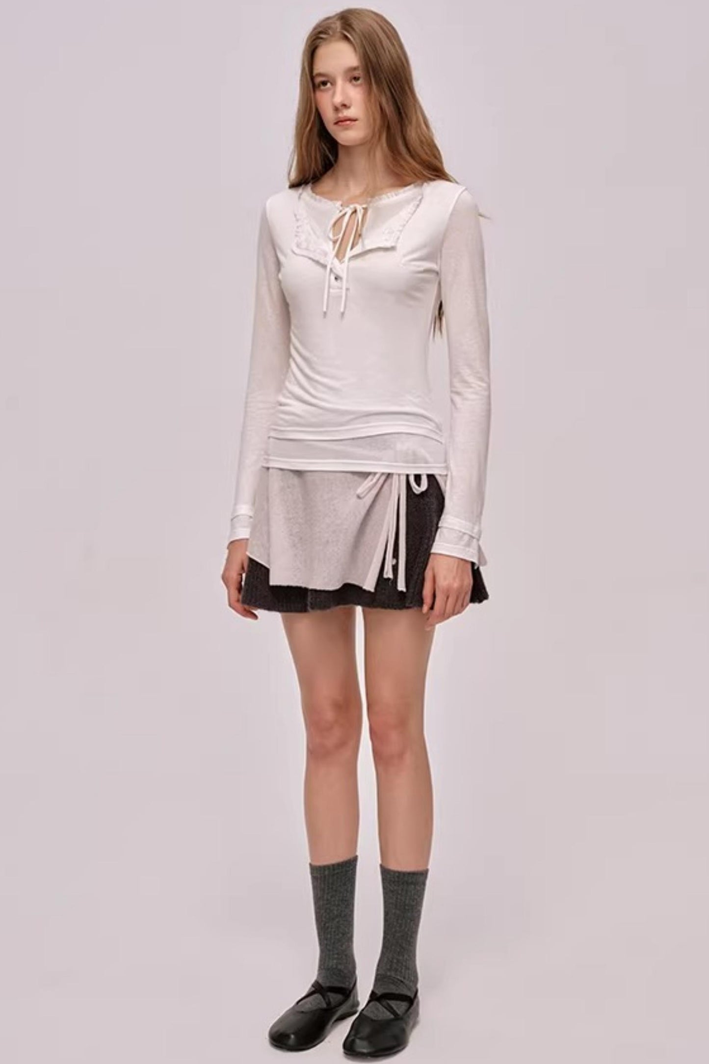 Layered Wave Lace Top