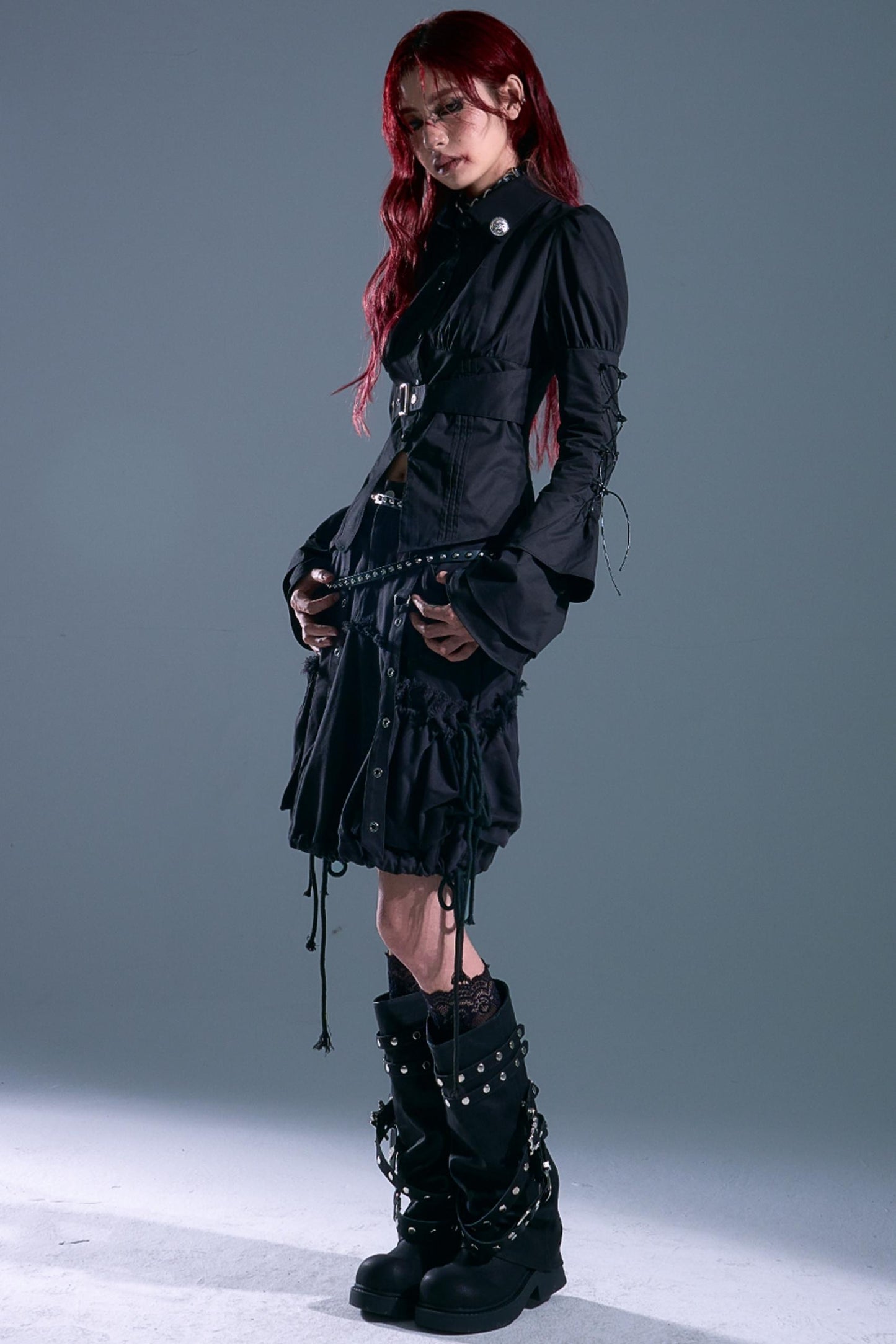 Raw Edge Puffy Bud Skirt