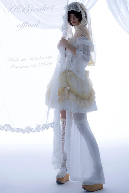 Cross Hollow Jacquard Halterneck Top Set-Up