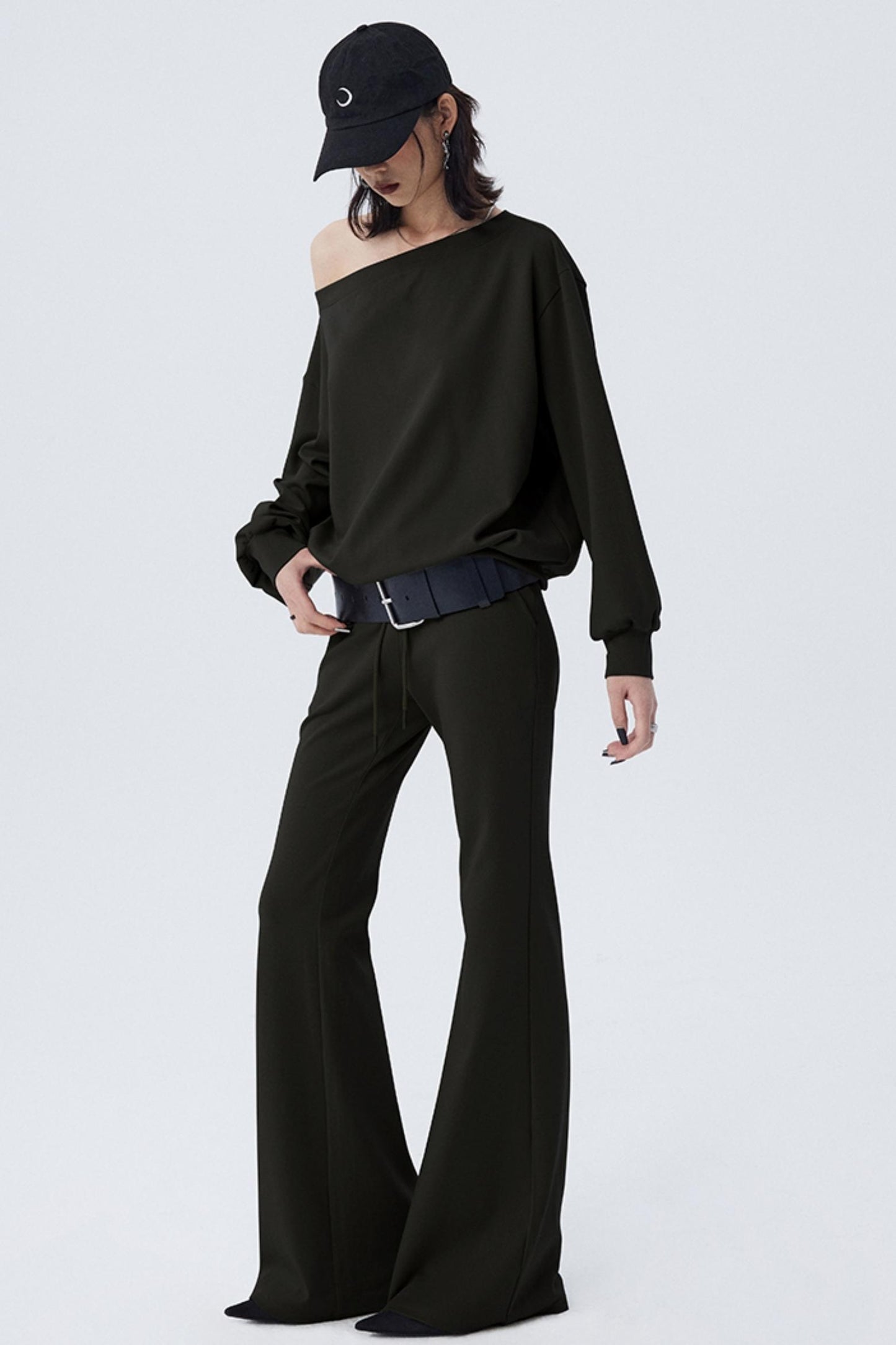 Ourhour Loose Long-Sleeved Sweatshirt