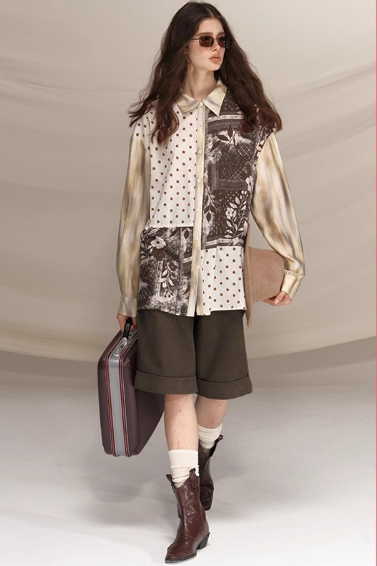 Fireplace Whispers Artistic Loose Shirt