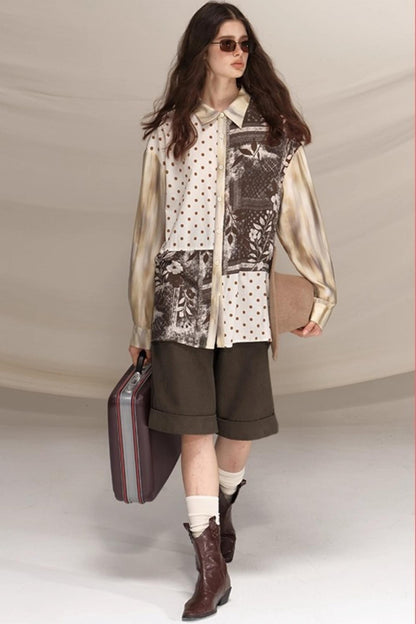 Fireplace Whispers Artistic Loose Shirt