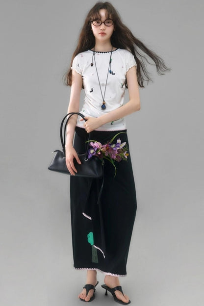 Star Flower Tencel Skirt