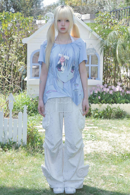 Retro Cartoon Girl Top