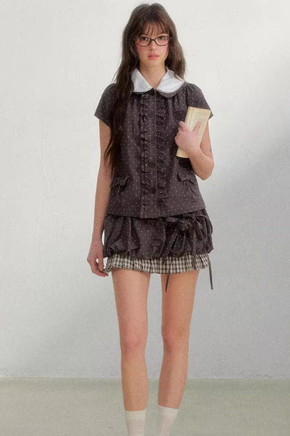 Orderly Wave Floral Skirt Set-Up