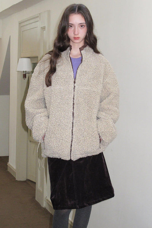 Snow Kiss Latte Plush Coat