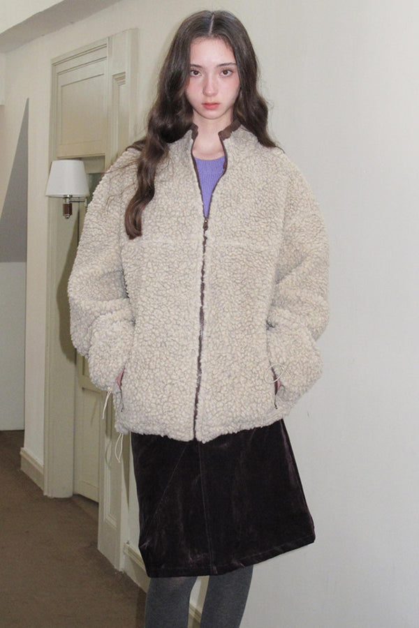 Snow Kiss Latte Plush Coat