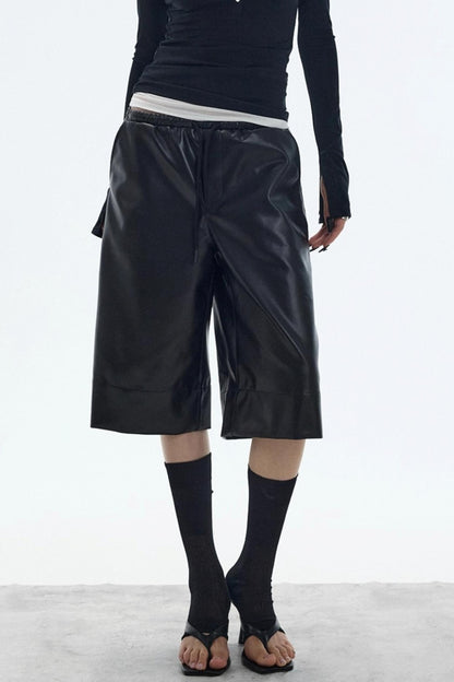 Autumn Leather Shorts