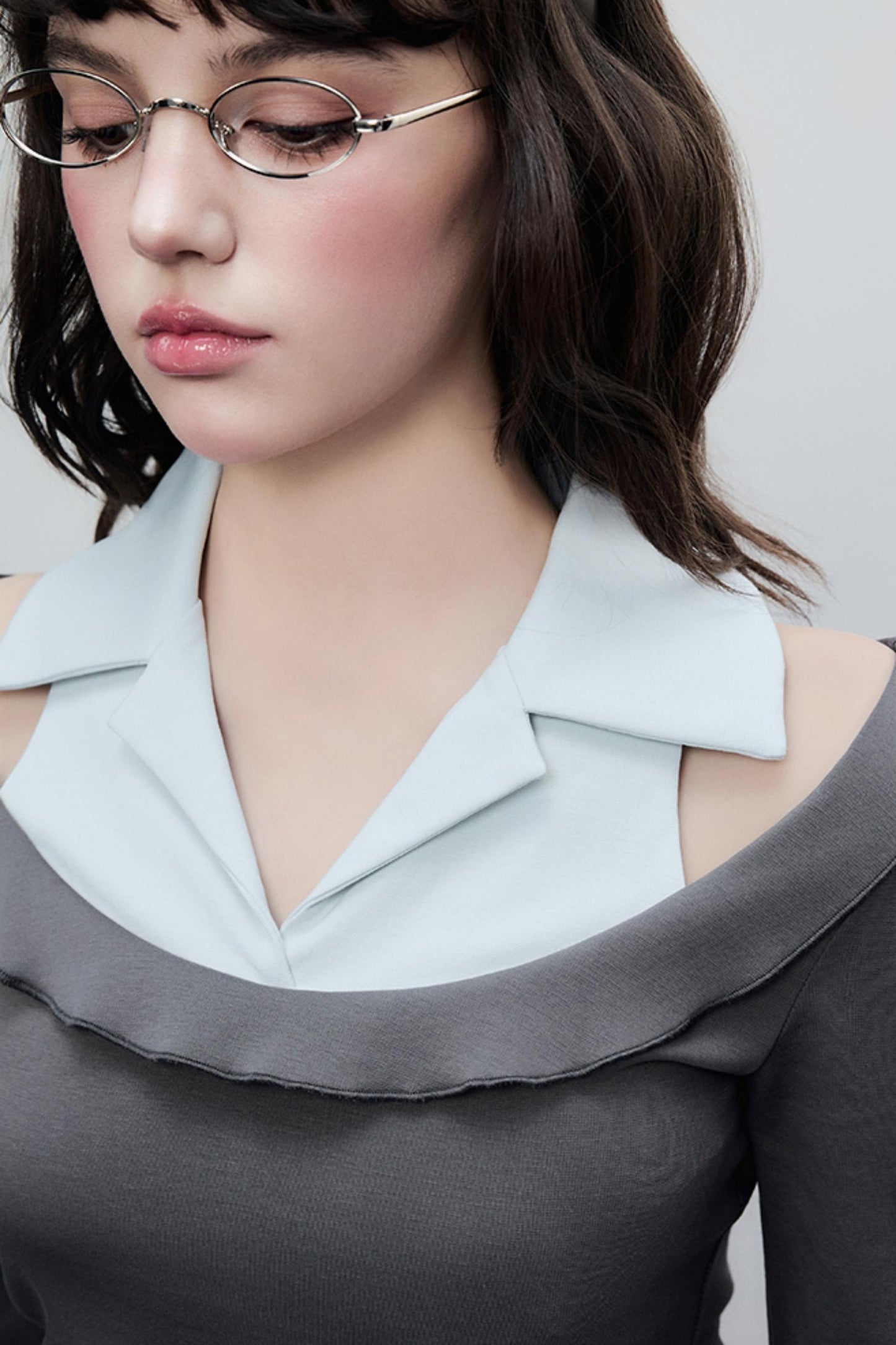 Cut Detail Slim Knit Top