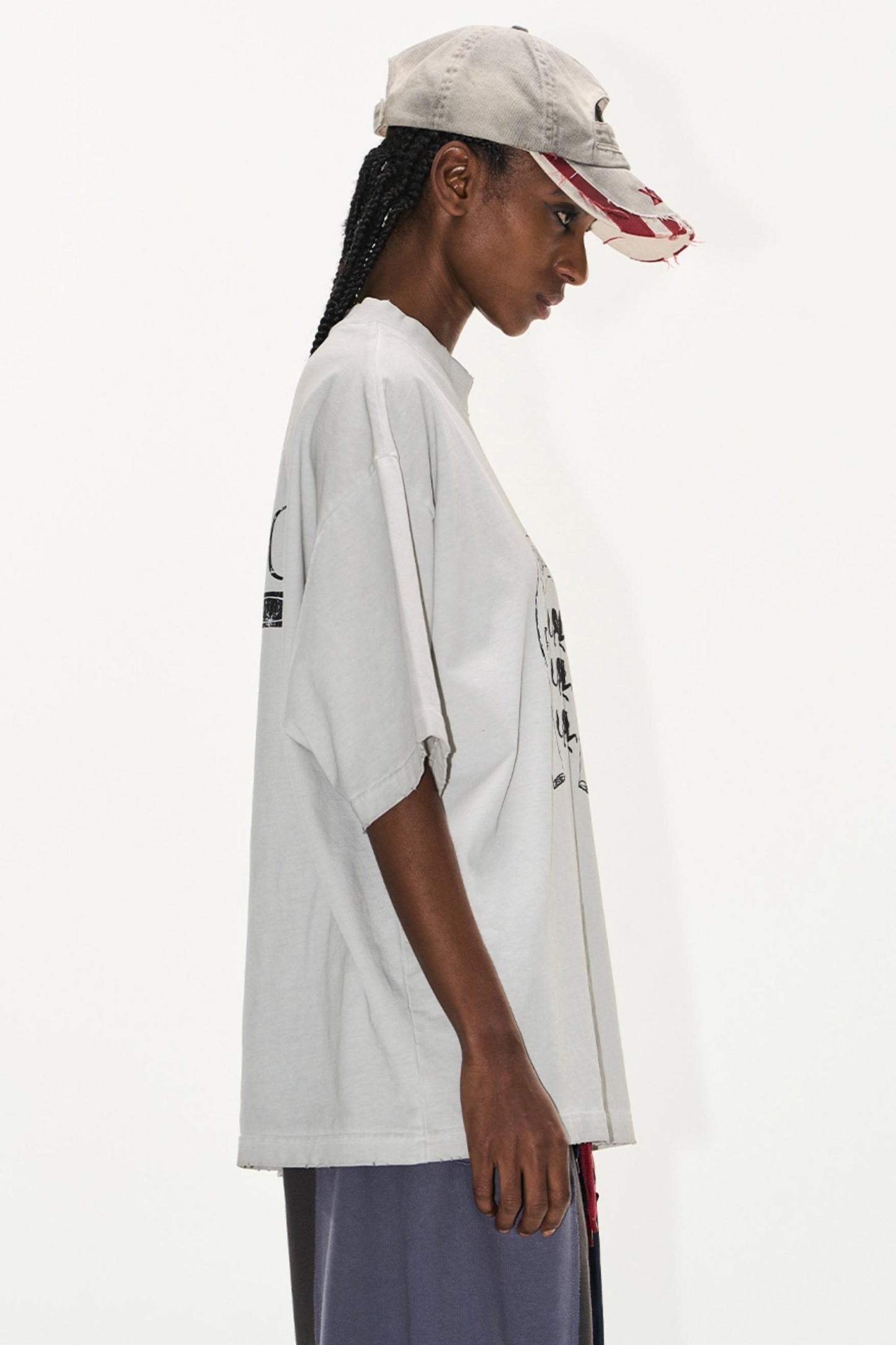 Aged Wash Short Sleeve Top