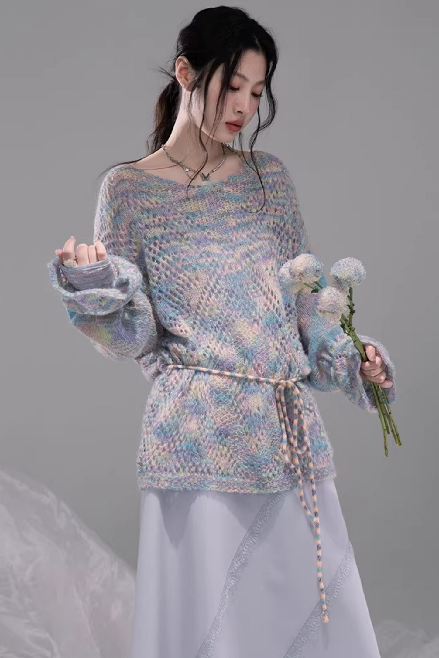 Floral Mist Mohair Sweater Set