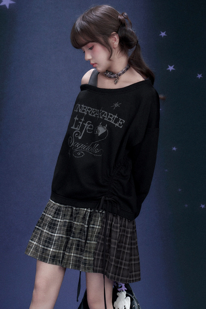 Dark Graffiti Sweatshirt Dress