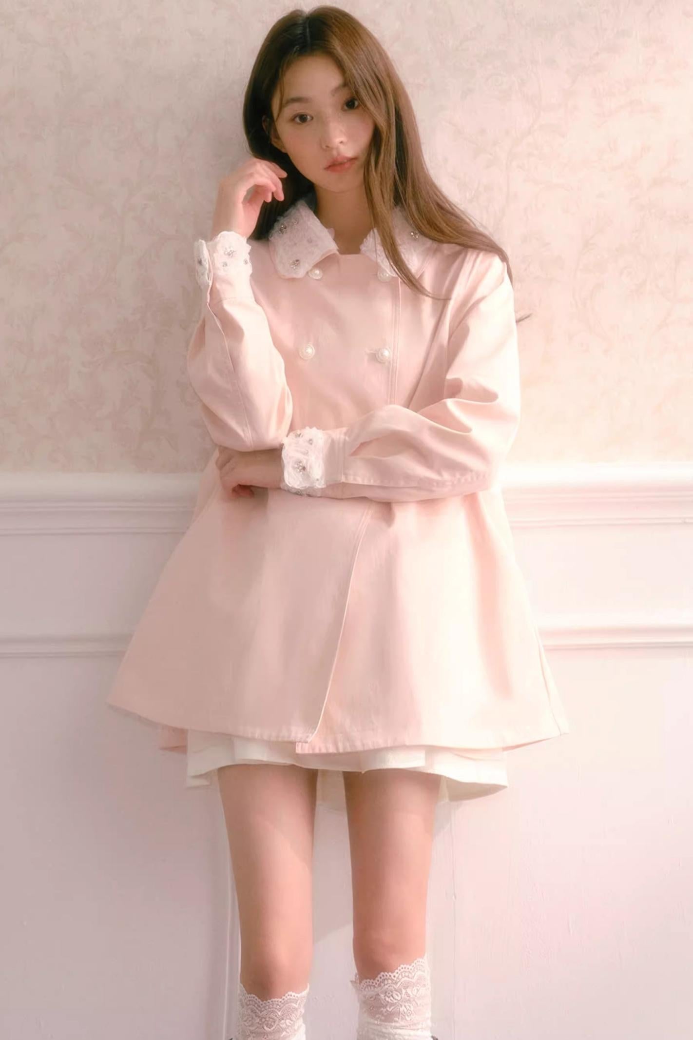 Pink Diamond Swing Coat