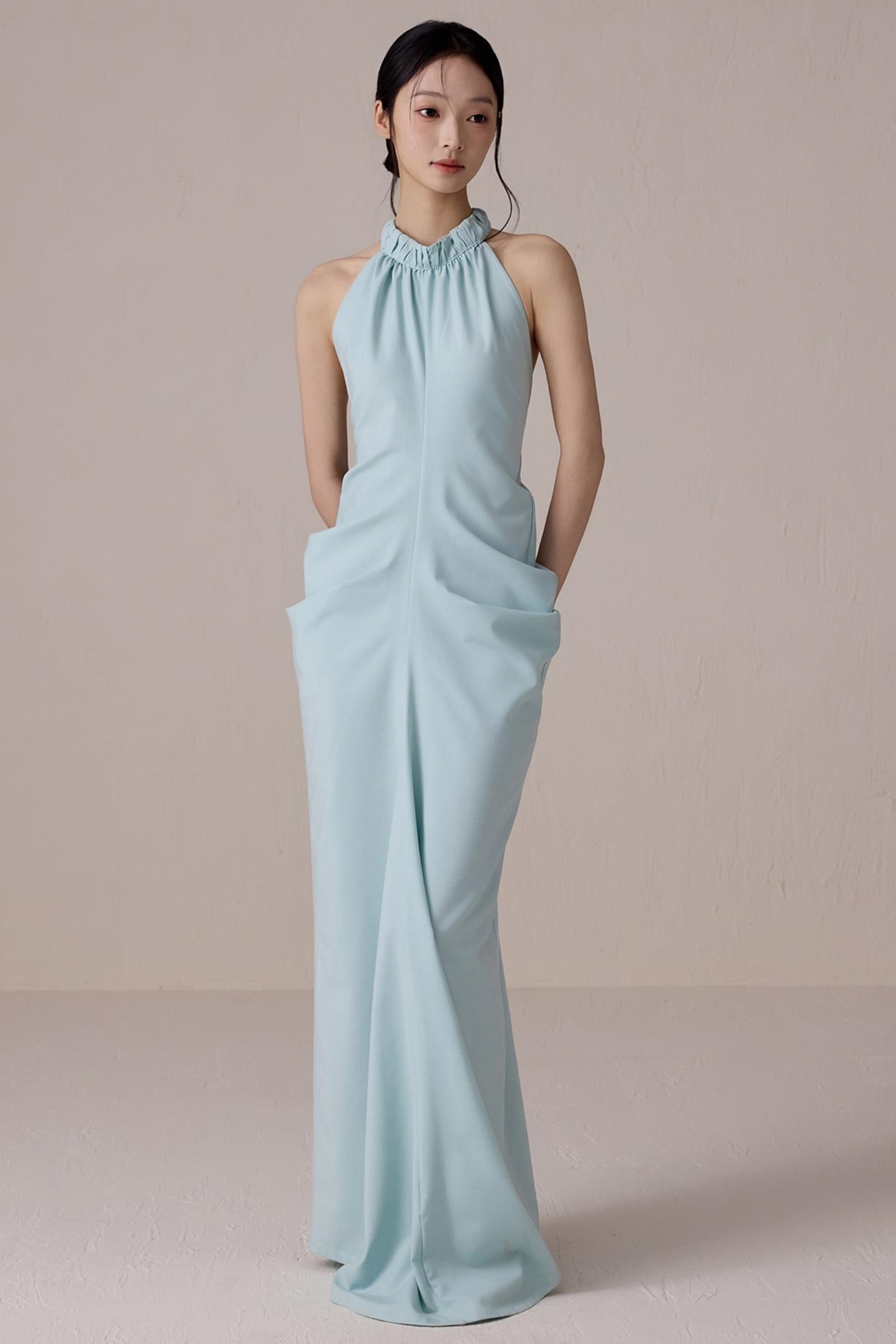 Summer Lime Backless Dress