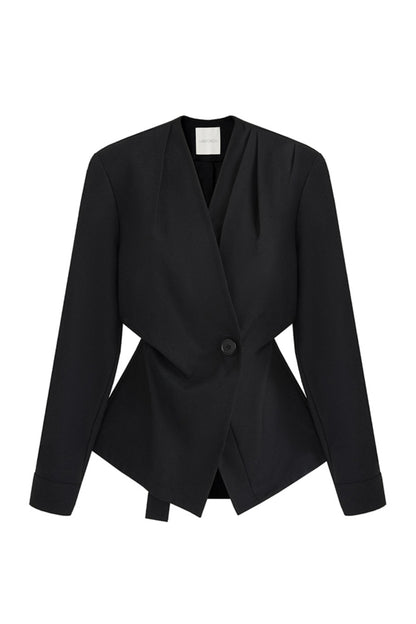 Modern V-Neck Tailored Blazer