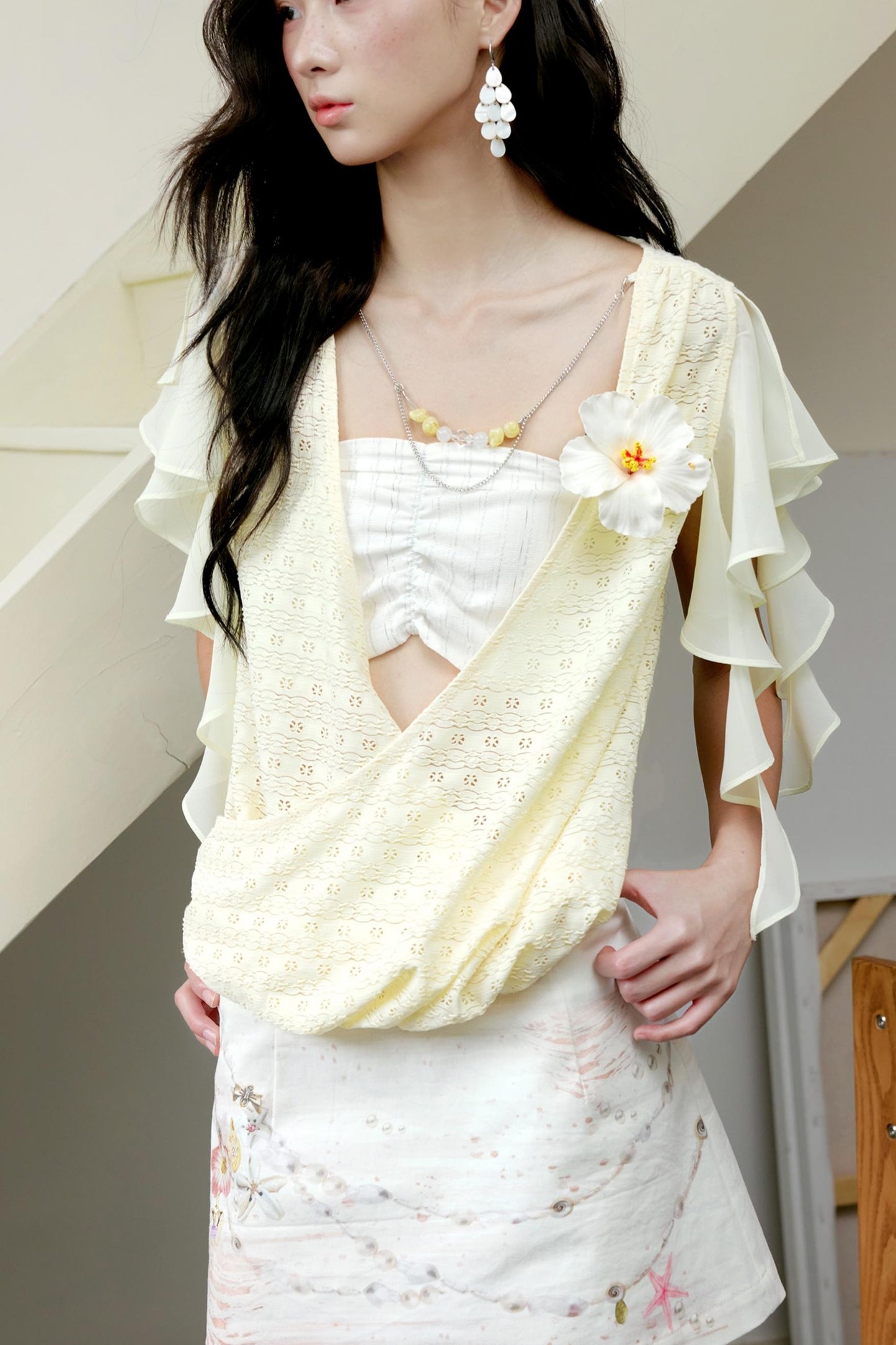 Yellow Stripe Knit Top