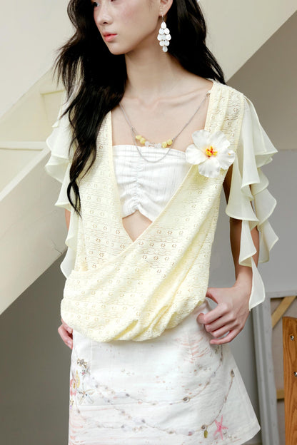 Yellow Stripe Knit Top