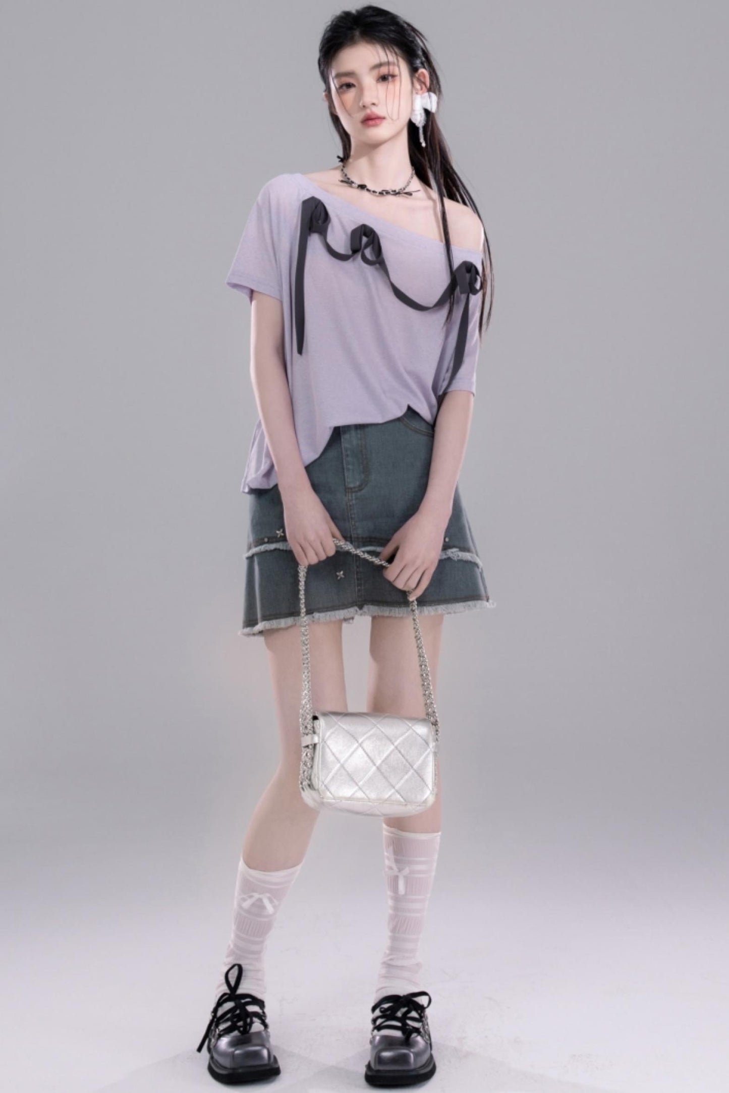 Moonlit One-Shoulder Tee