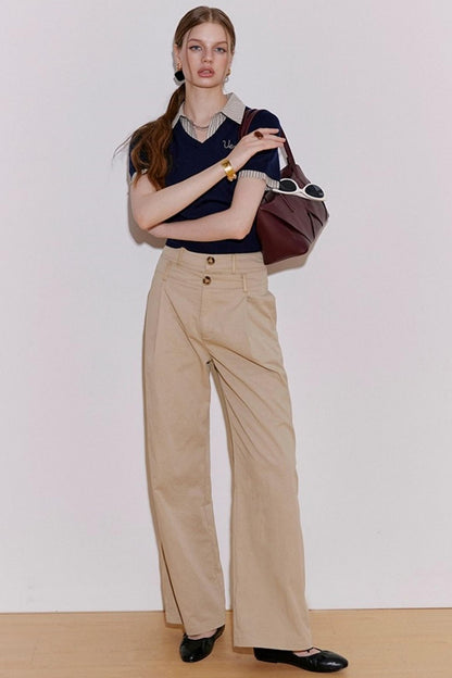 High Waist Loose Straight Casual Pants