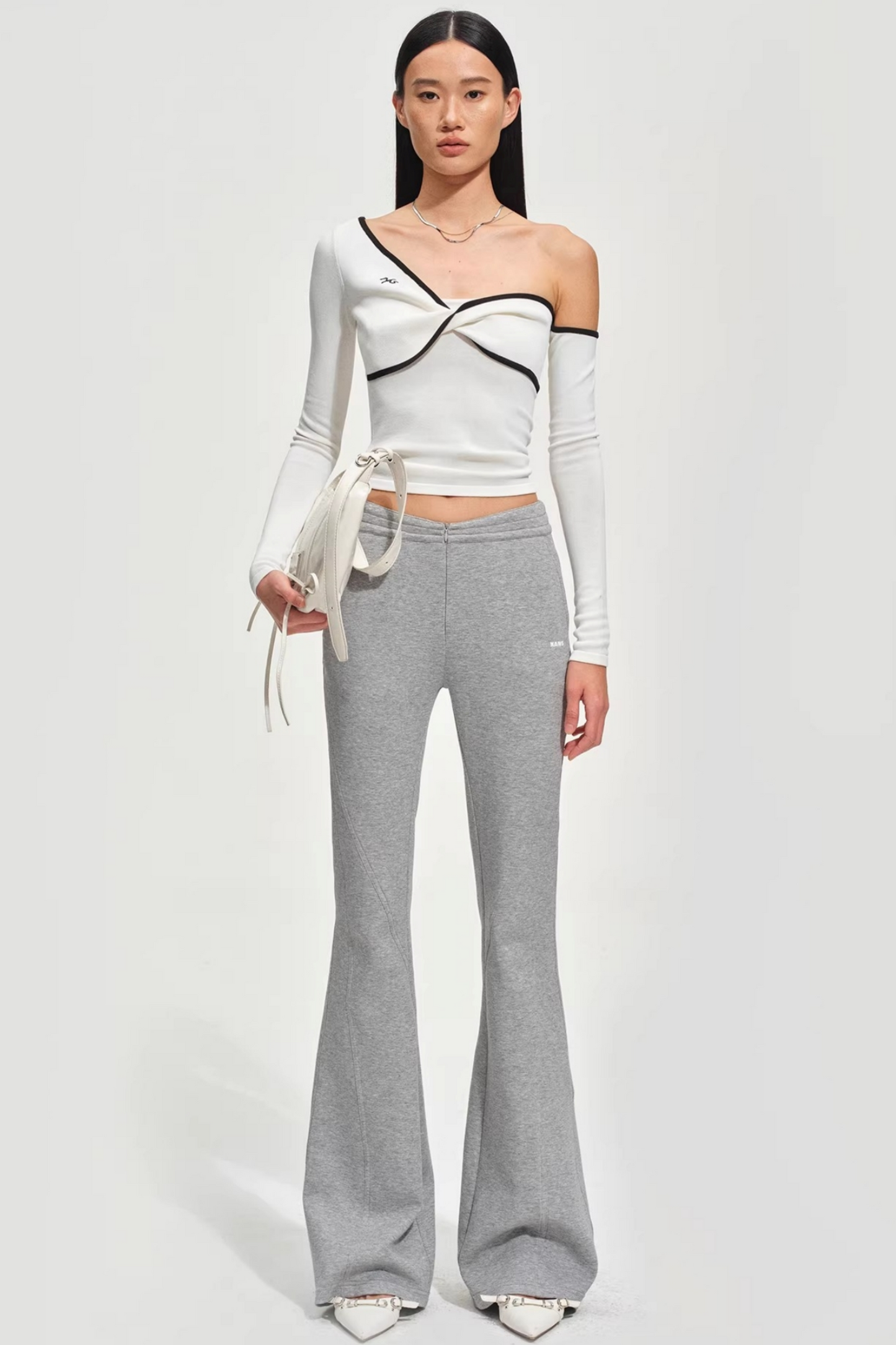 Sculpted Off-Shoulder Knit Top