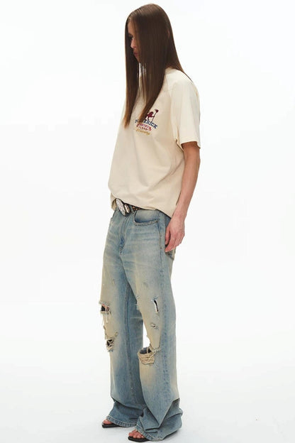 Retro Patchwork Raglan Tee
