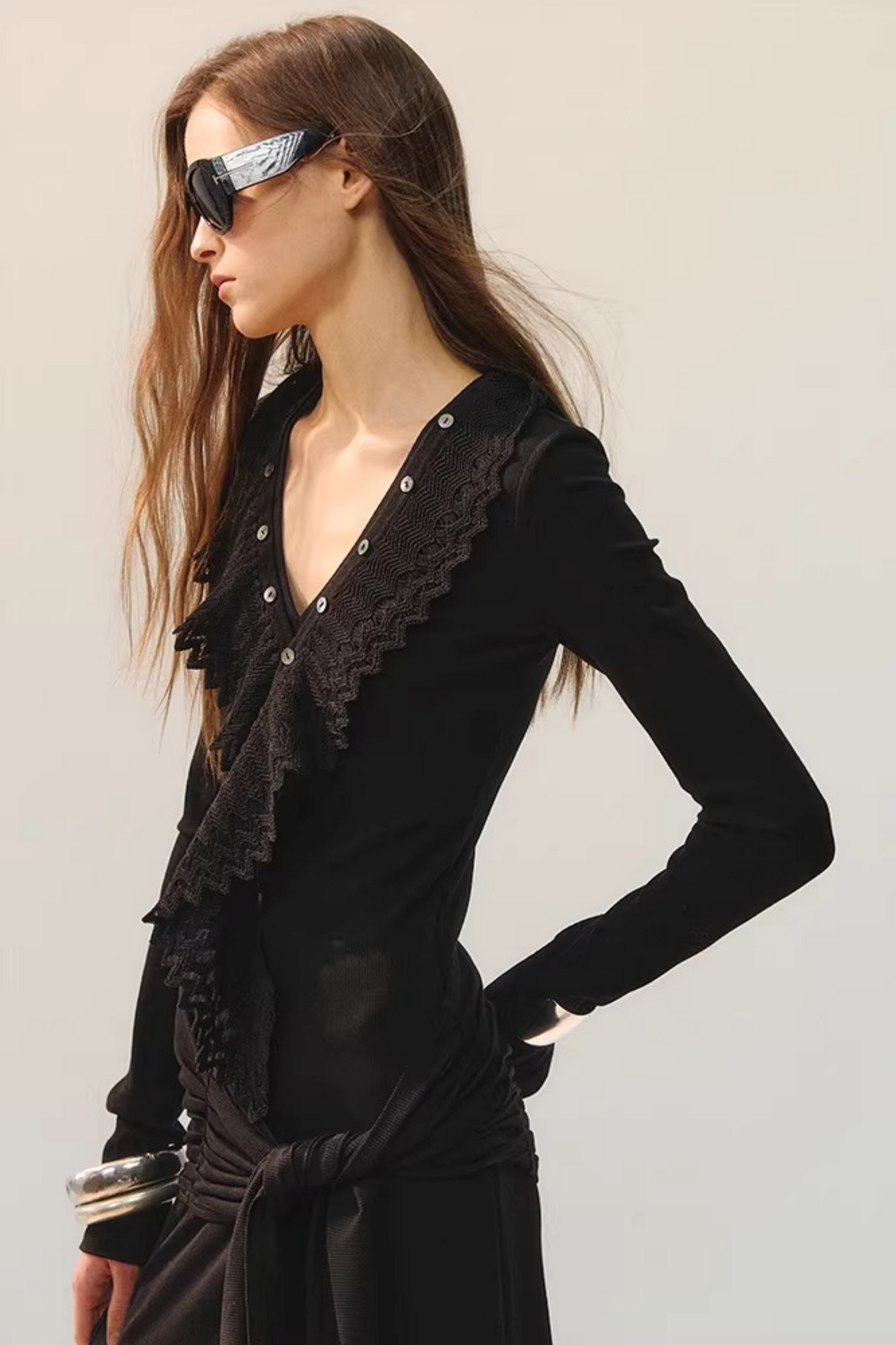 Lace Slit Dress