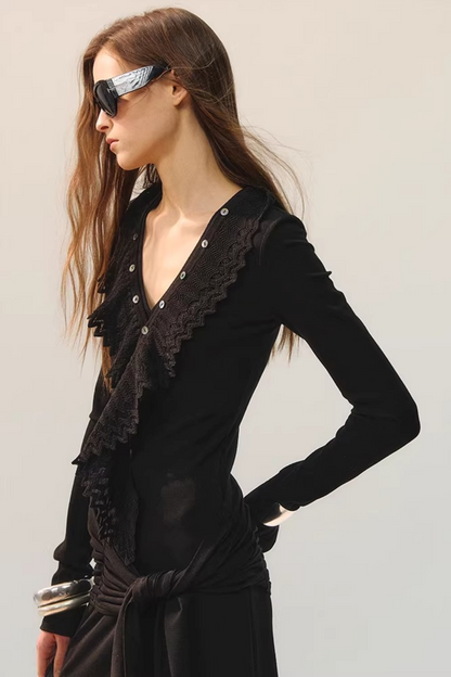 Lace Slit Dress