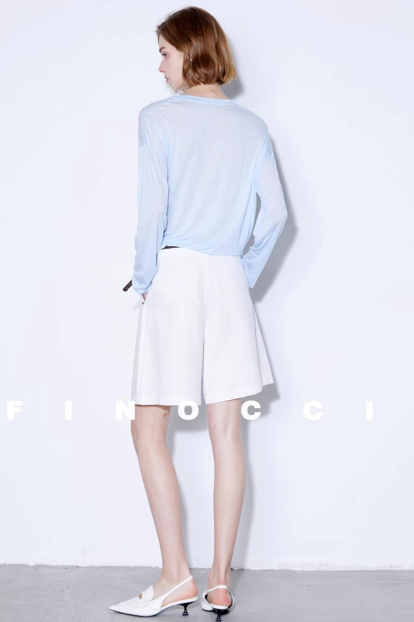 Tencel Linen Belted Shorts Set