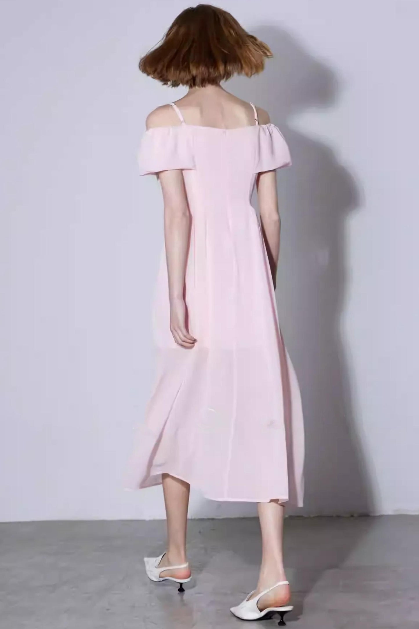 Ethereal Cloud-Sleeve Dress