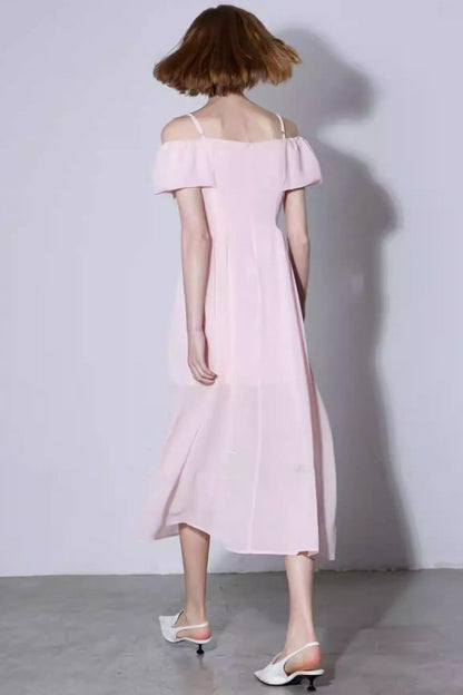 Ethereal Cloud-Sleeve Dress
