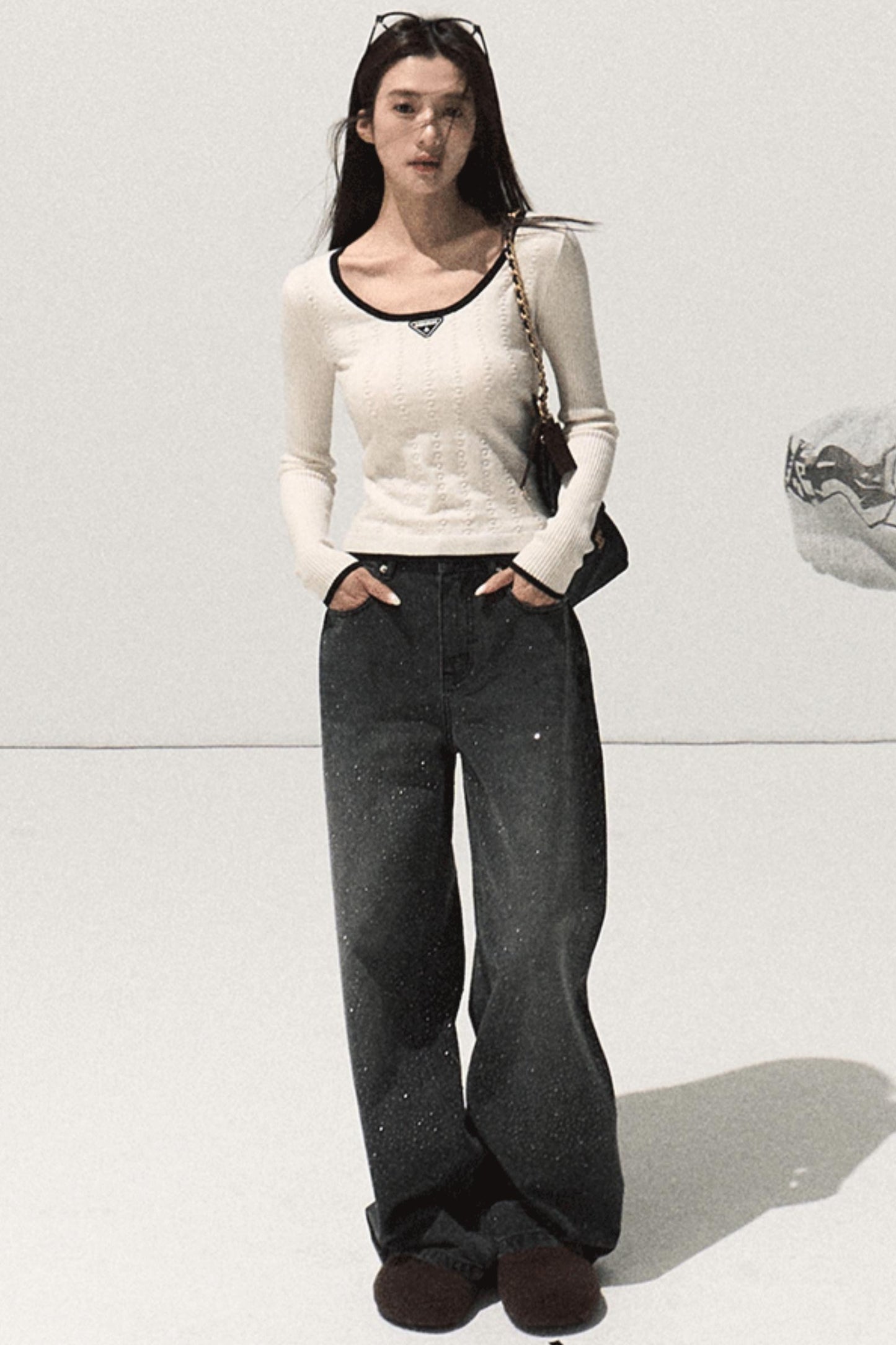 Wool Knit Slim Sweater