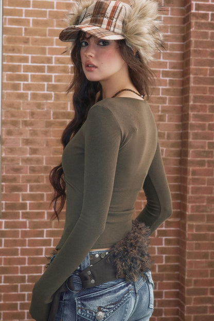 Winter V-Neck T-Shirt