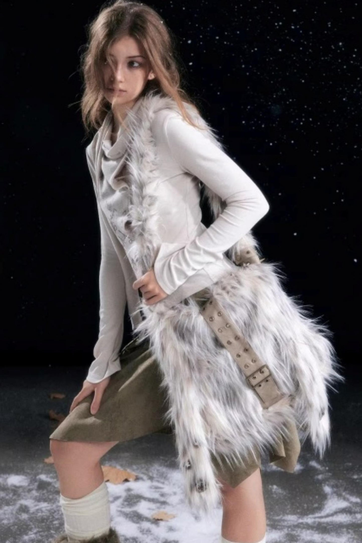 Punk Rabbit Ear Furry Bag