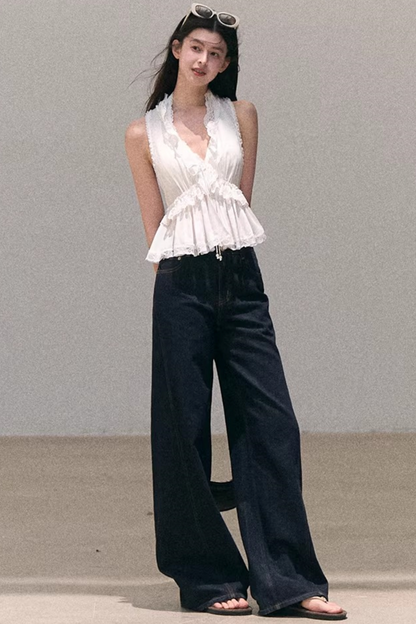 Hidden Petals Silk Lace Top