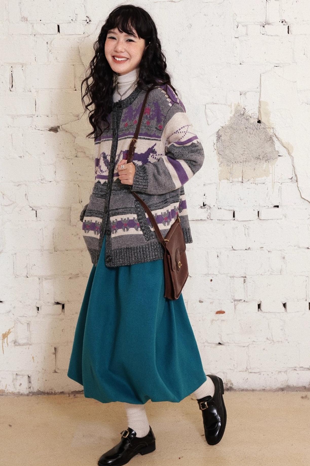 Fair Isle Retro Knit Sweater