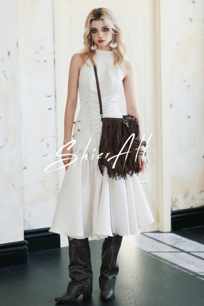 Stand-Up Collar Dress