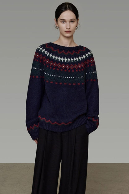 Retro Winter Knit Sweater