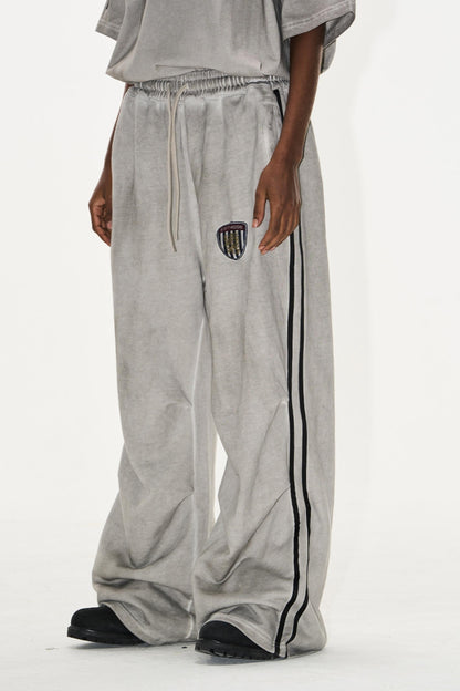 Sport Badge Cotton Pleat Pants