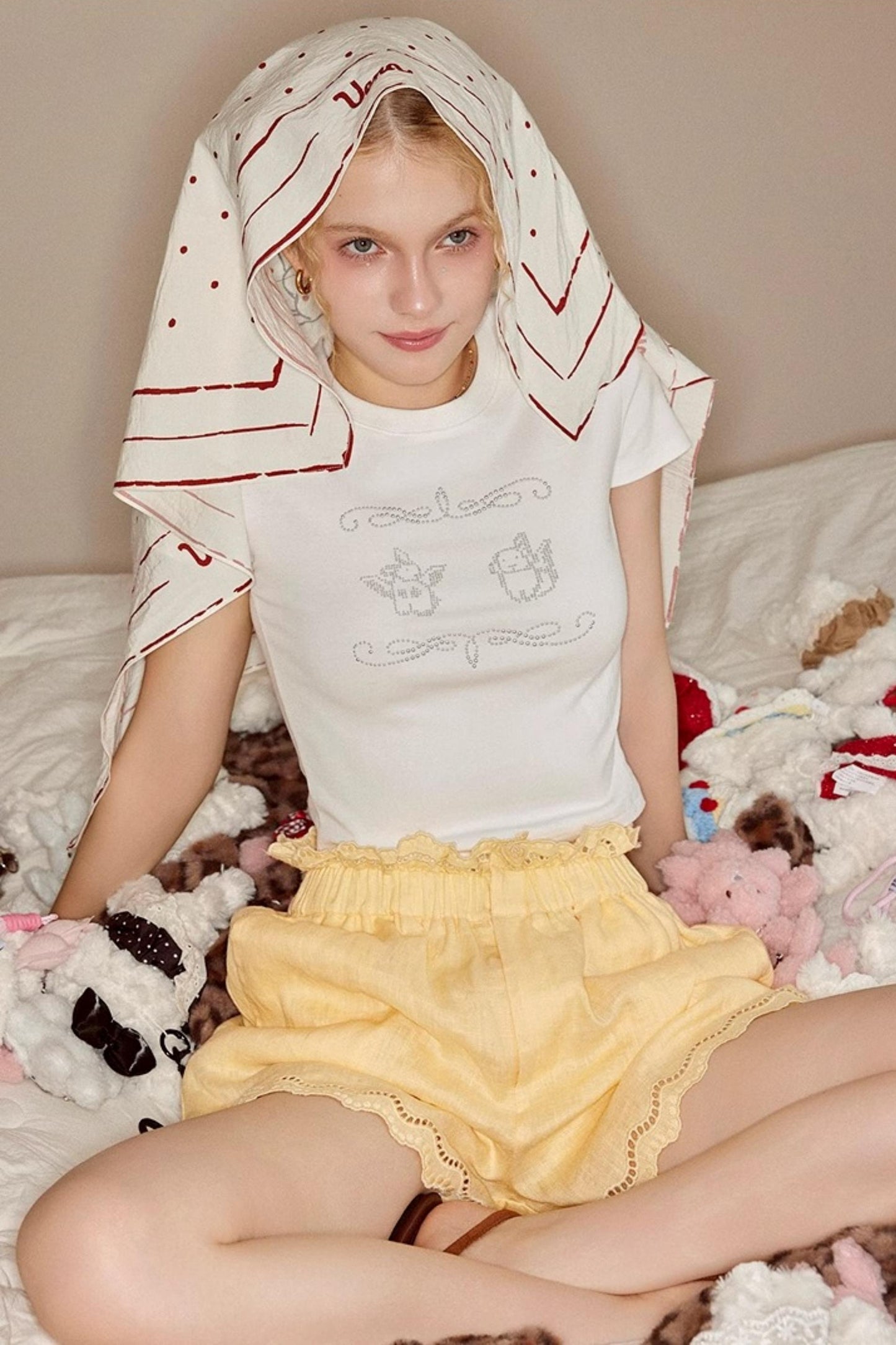 White Angel Studded Tee