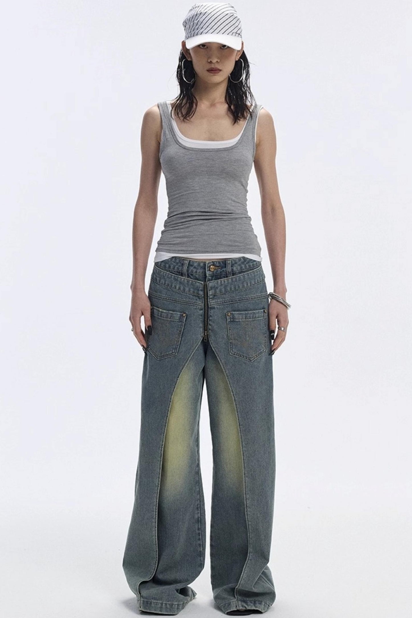 Vintage Blue Wide-Leg Jeans