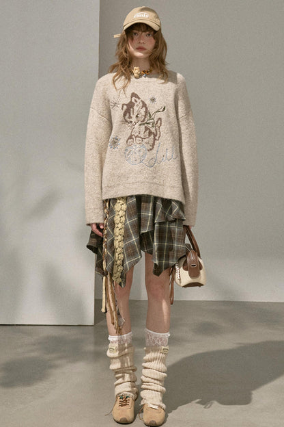 Kitten Knitted Sweater Top