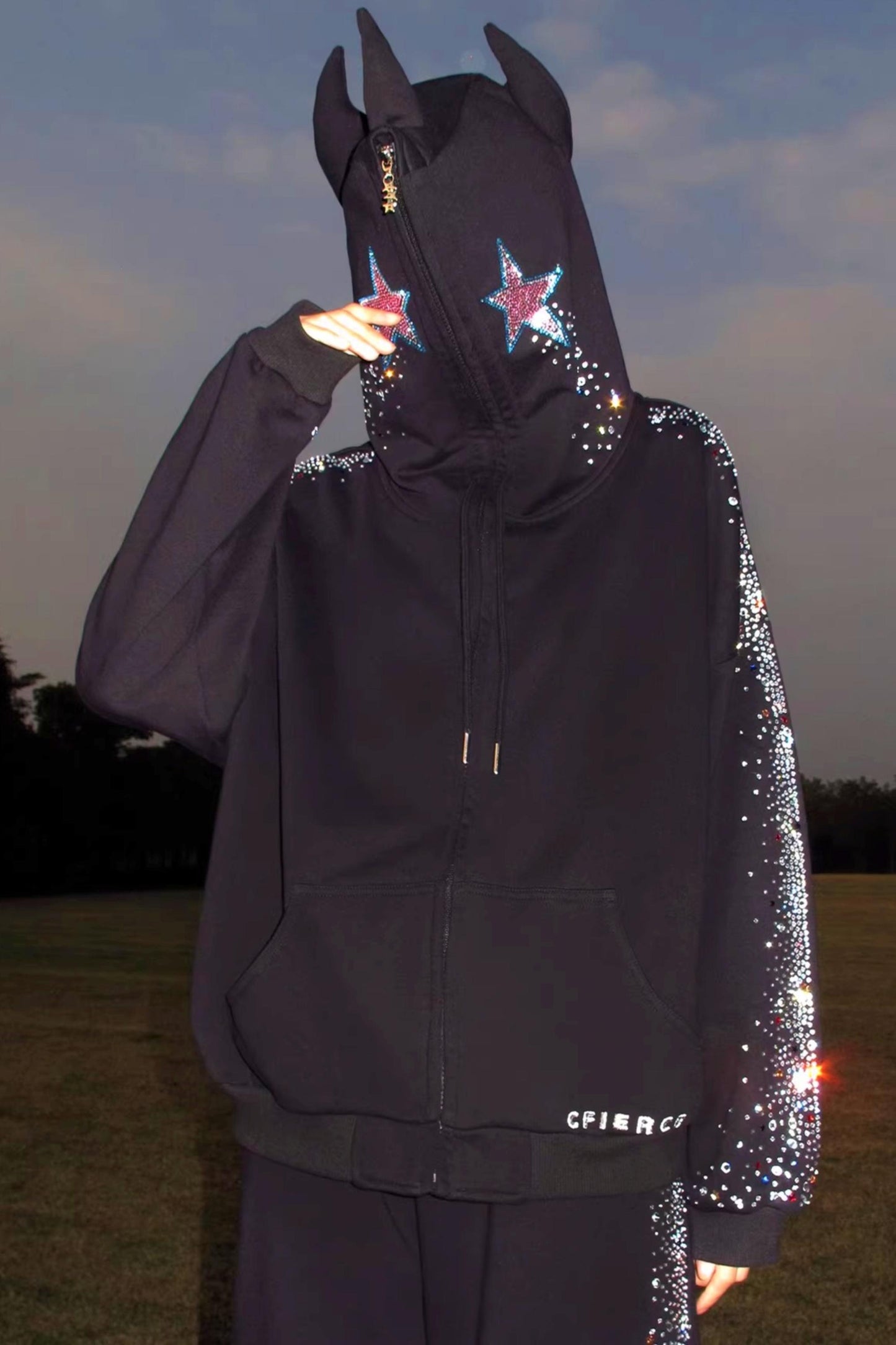 Crying Unicorn Strass Sweatshirt