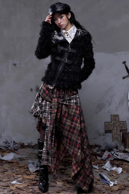 Vintage Punk Plaid Skirt