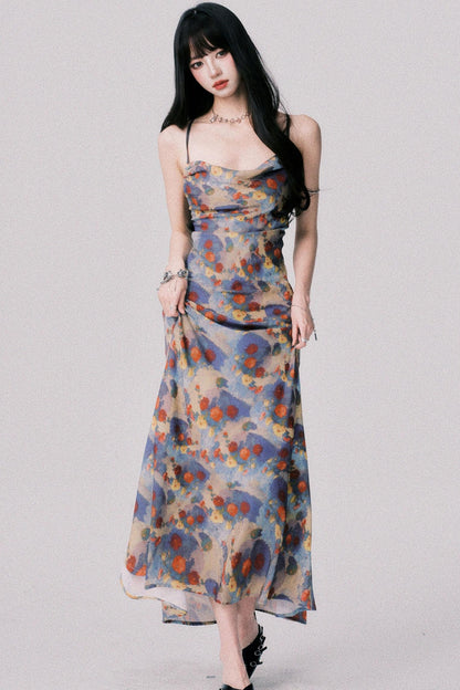 French Halter Swing Dress