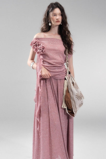 Stretch Knit Silver Top Set-Up