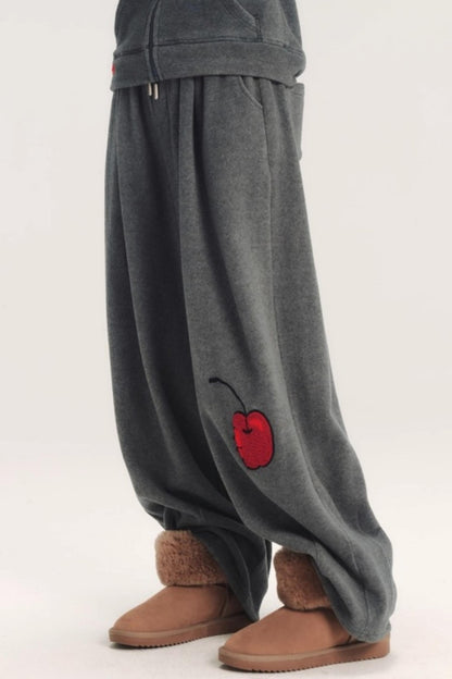 Hand-Painted 3D Embroidery Pants