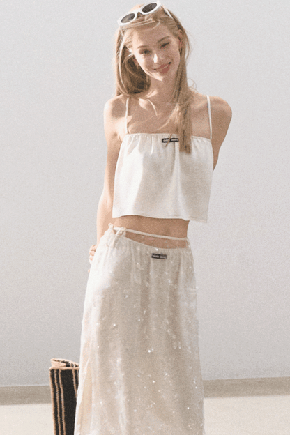 Silk Satin Dress & Camisole Set-Up