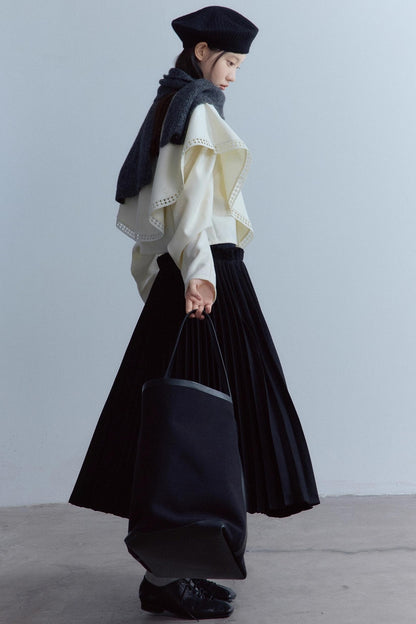 Off-White Asymmetrical Wool Top